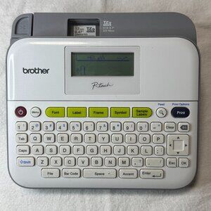 Brother P-Touch PT-D400 Label Maker with24.99 Keyboard Gray/White TESTED
